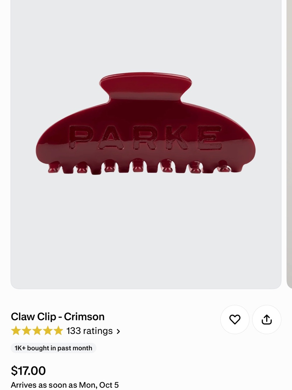 Parke crimson clip